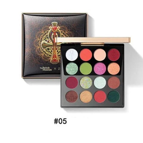 ZEESEA Eyeshadow Palette Cute 16 shades Anderson Cat Eye Shadow Glitter Matte Waterproof Cleopatra Professional Makeup