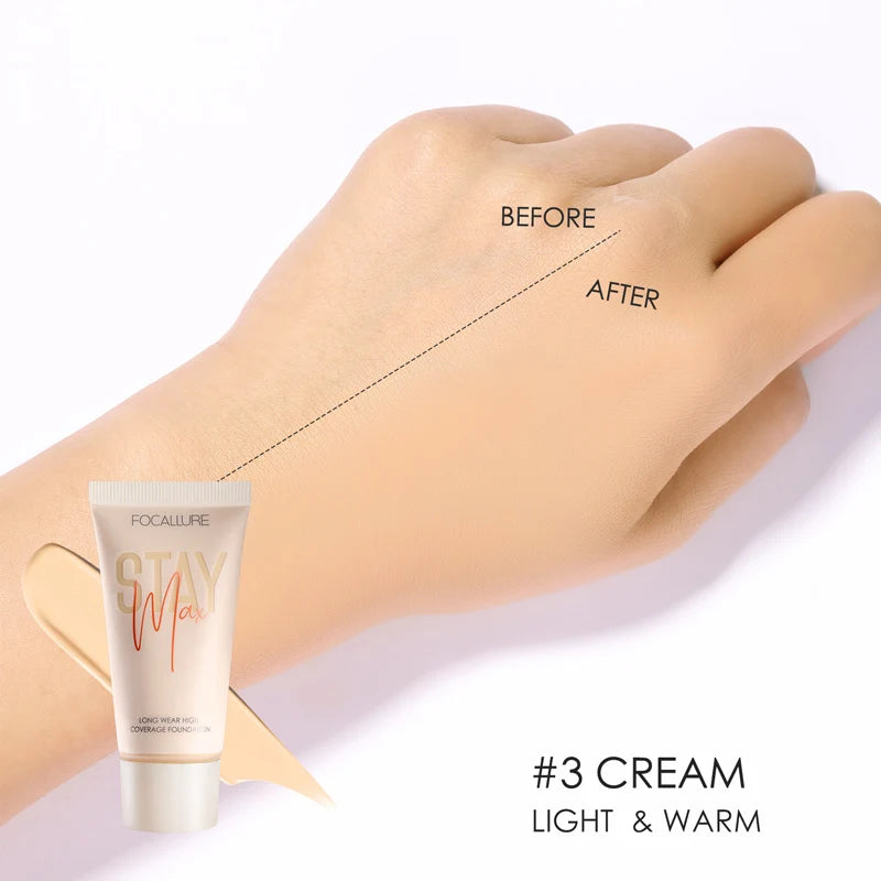 Wholesale FOCALLURE Waterproof Liquid Foundation Cream Full Coverage Oil-control Long-lasting Face Concealer Base Cosmetics