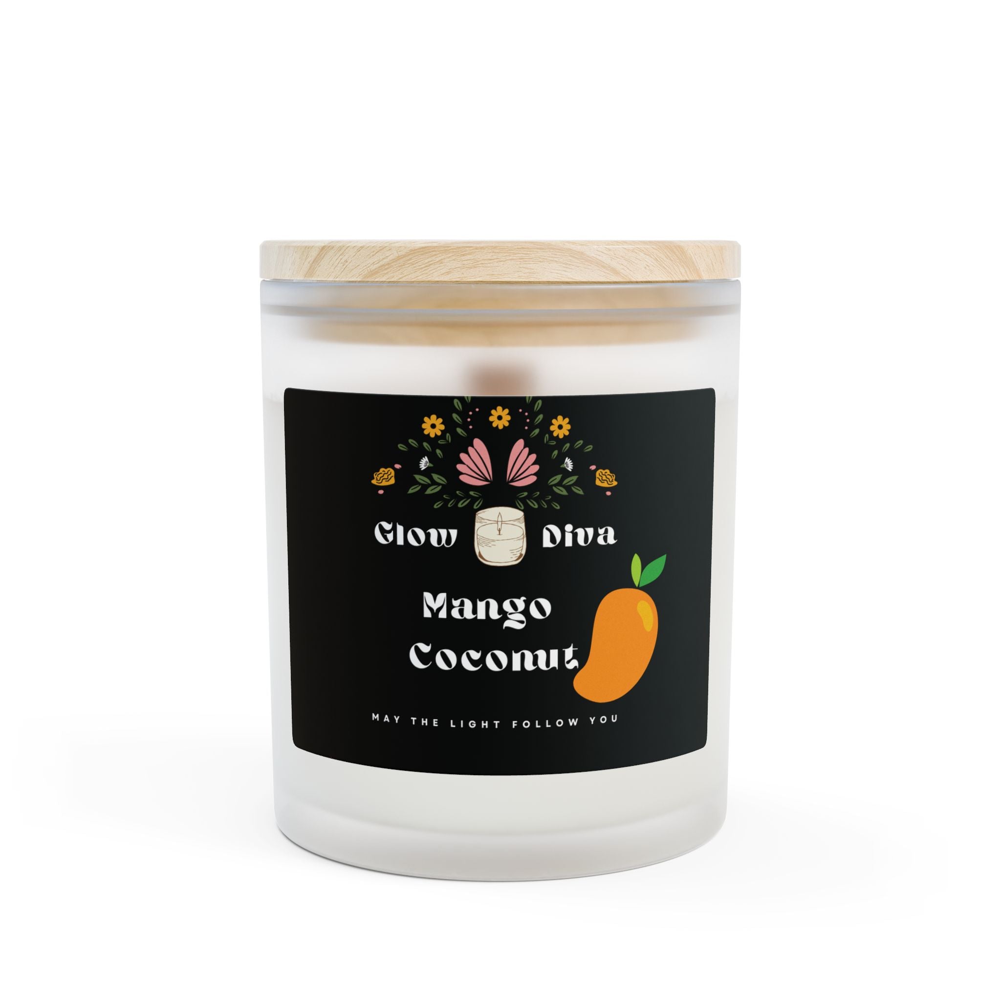 Mango Coconut Candle, Scented Soy Wax Jar, Home Decor