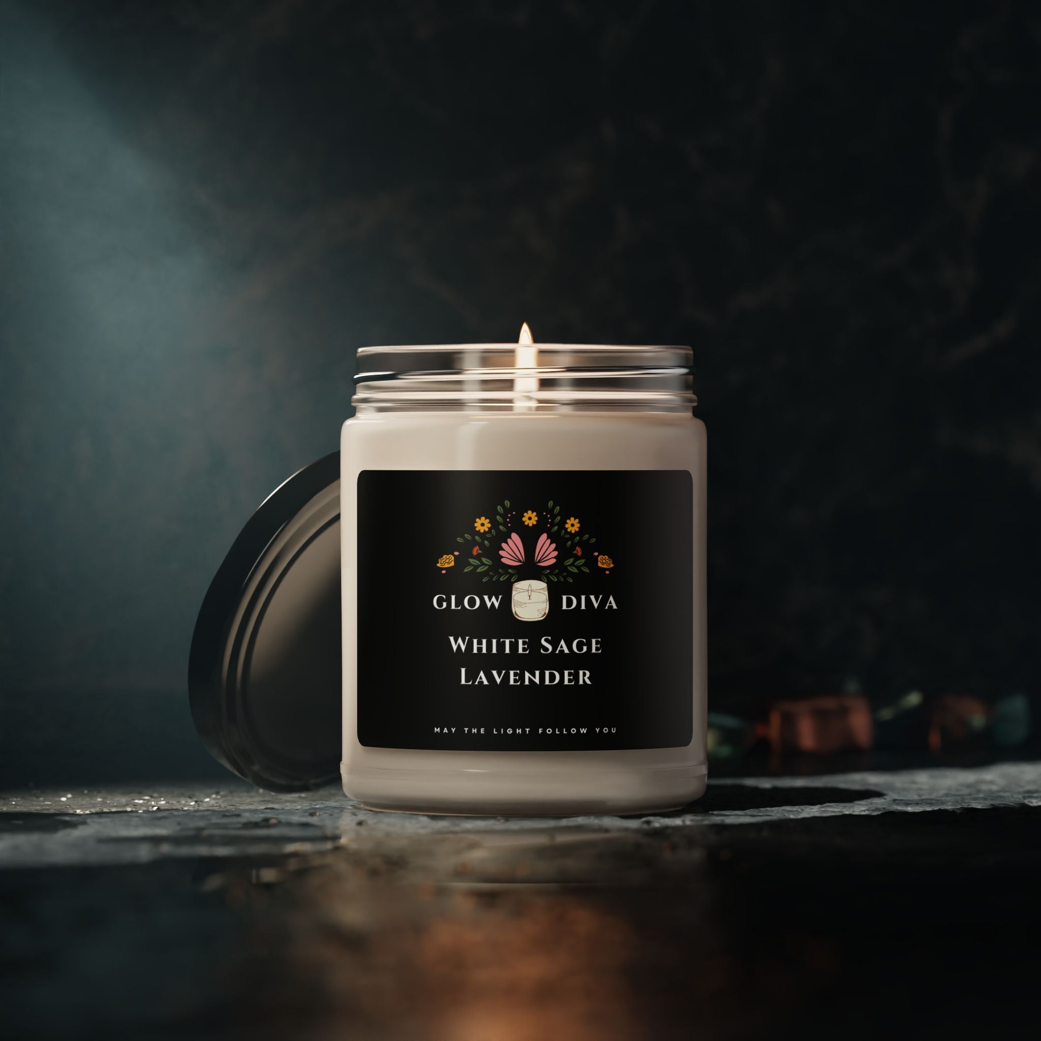 Lavender Scented Soy Candle - Relaxing Aromatherapy, Handcrafted Natural Wax