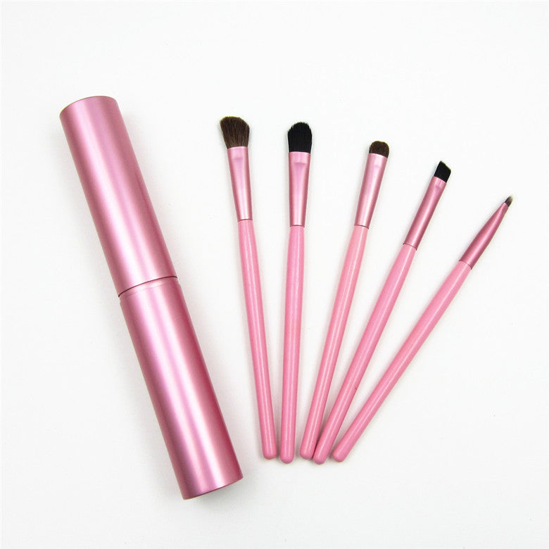 5pcs Professional Travel Portable Mini Eye Makeup Brushes Set Smudge Eyeshadow Eyeliner Eyebrow Brush Lip Make Up Brush Kit