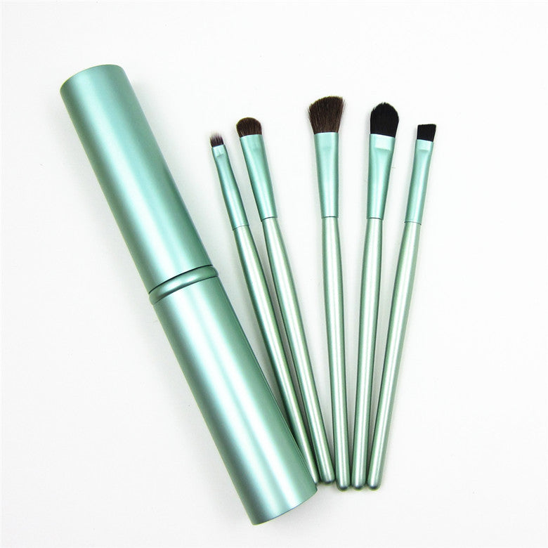 5pcs Professional Travel Portable Mini Eye Makeup Brushes Set Smudge Eyeshadow Eyeliner Eyebrow Brush Lip Make Up Brush Kit