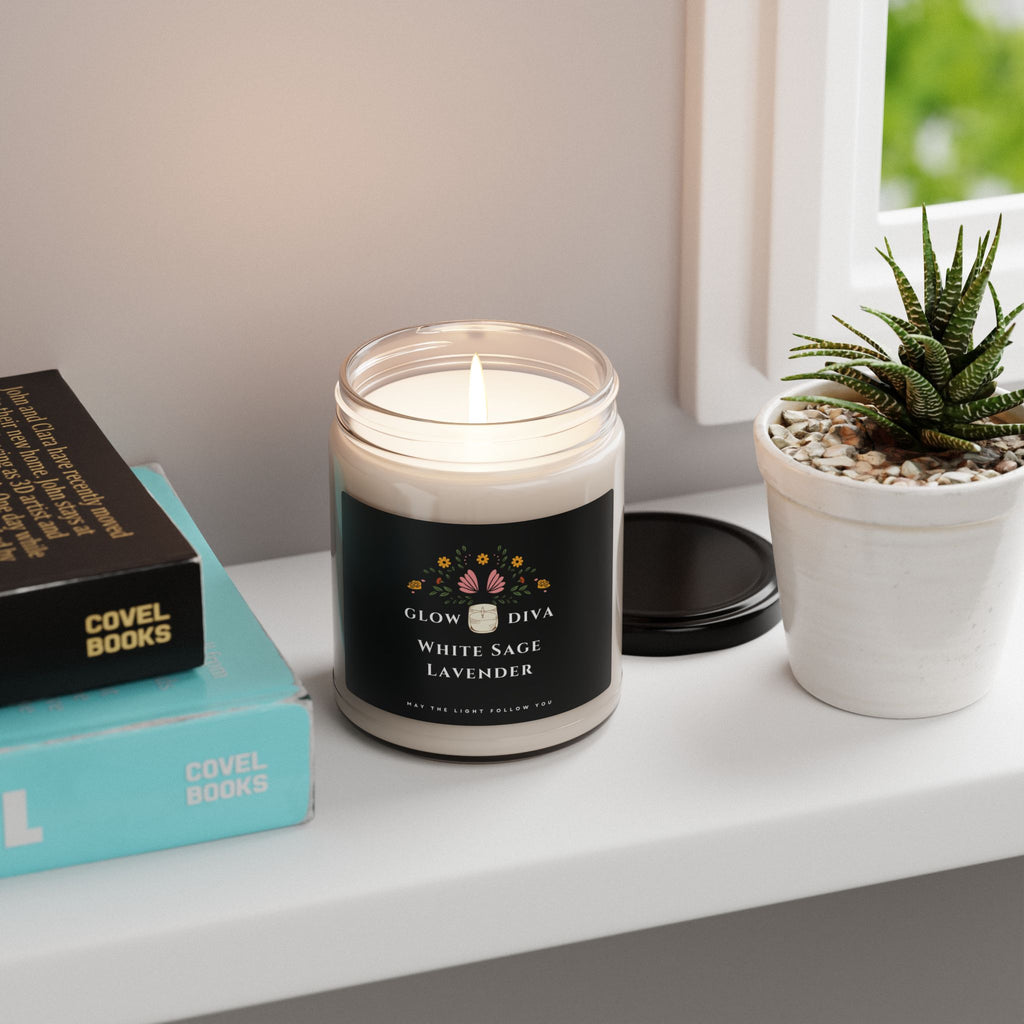 Lavender Scented Soy Candle - Relaxing Aromatherapy, Handcrafted Natural Wax