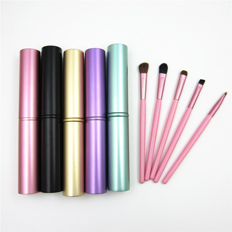 5pcs Professional Travel Portable Mini Eye Makeup Brushes Set Smudge Eyeshadow Eyeliner Eyebrow Brush Lip Make Up Brush Kit