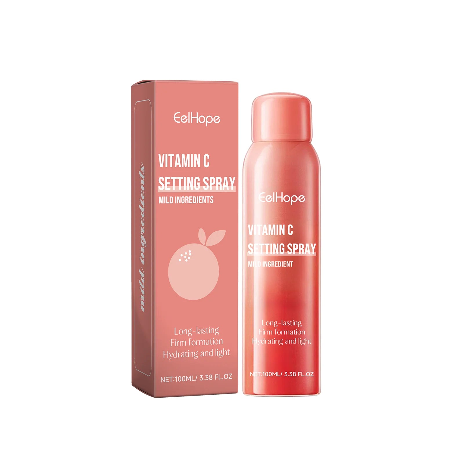 EELHOPE Vitamin C Setting Spray Non-greasy Long Lasting Makeup Moisturizing Brighten Skin Tone Pore Shrink Makeup Setting Spray