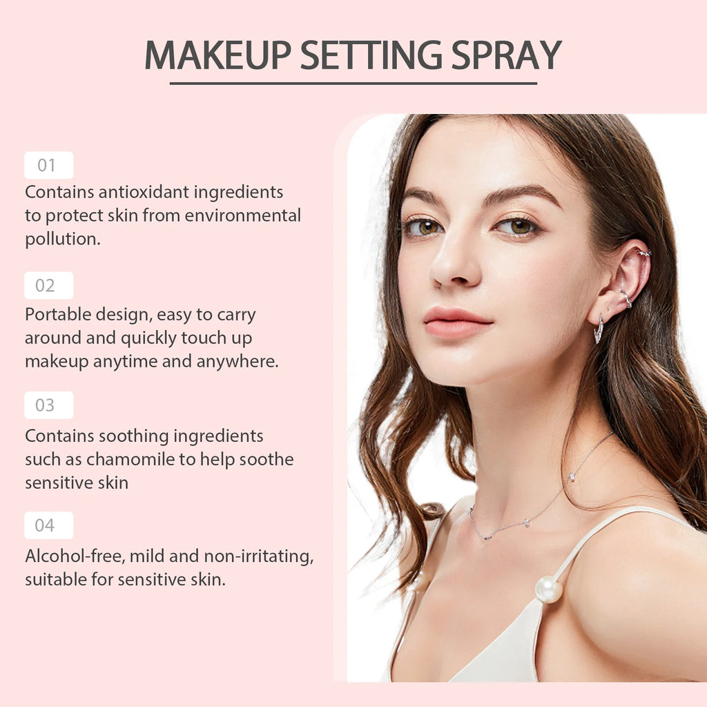 EELHOPE Vitamin C Setting Spray Non-greasy Long Lasting Makeup Moisturizing Brighten Skin Tone Pore Shrink Makeup Setting Spray