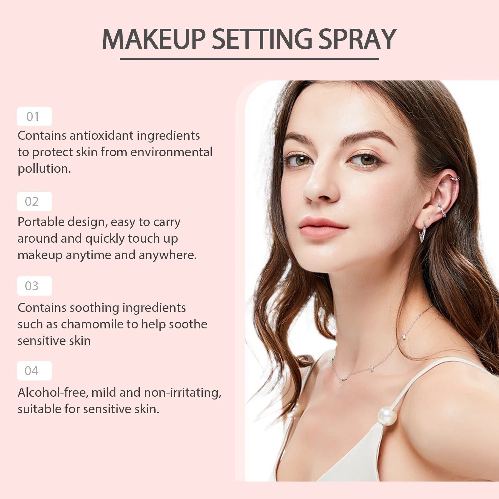 EELHOPE Vitamin C Setting Spray Non-greasy Long Lasting Makeup Moisturizing Brighten Skin Tone Pore Shrink Makeup Setting Spray