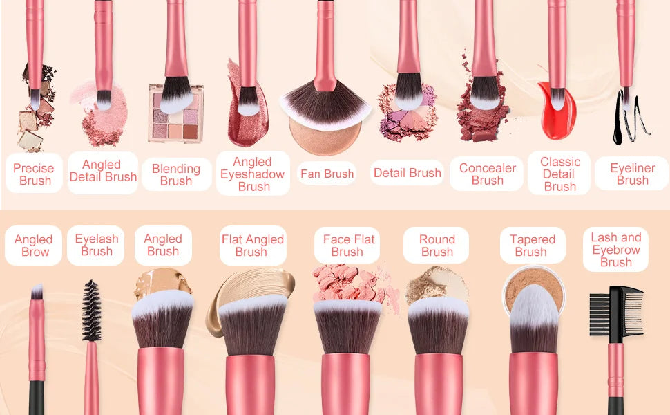 BESTOPE PRO Makeup Brushes Makeup Brush Set - 16 Pcs Premium Synthetic Foundation Concealers Eye Shadows Make Up Brushes set,Eye