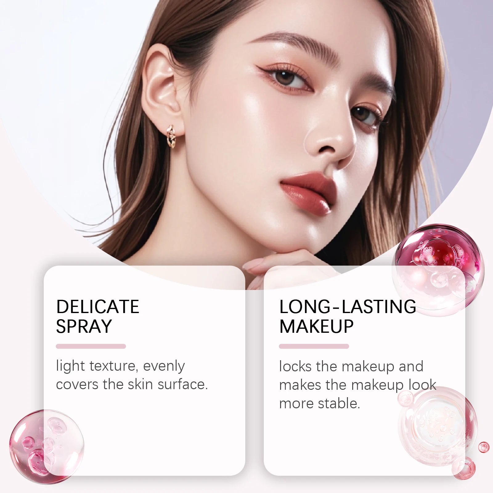 Hoygi 75ml Spf 50+ Setting Facial Spray Sunscreen Oil Control Hydrating Sun Block Mist Lasting Matte Natural Fixer Makeup Spray