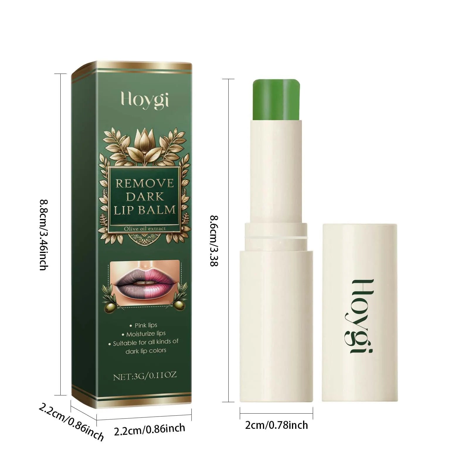 Hoygi Moisturizing Lip Balm Stick Reduce Melanin Remove Dark Lip Dead Skin Nourish Repair Cracking Lip Plumping Pink Lip Balm