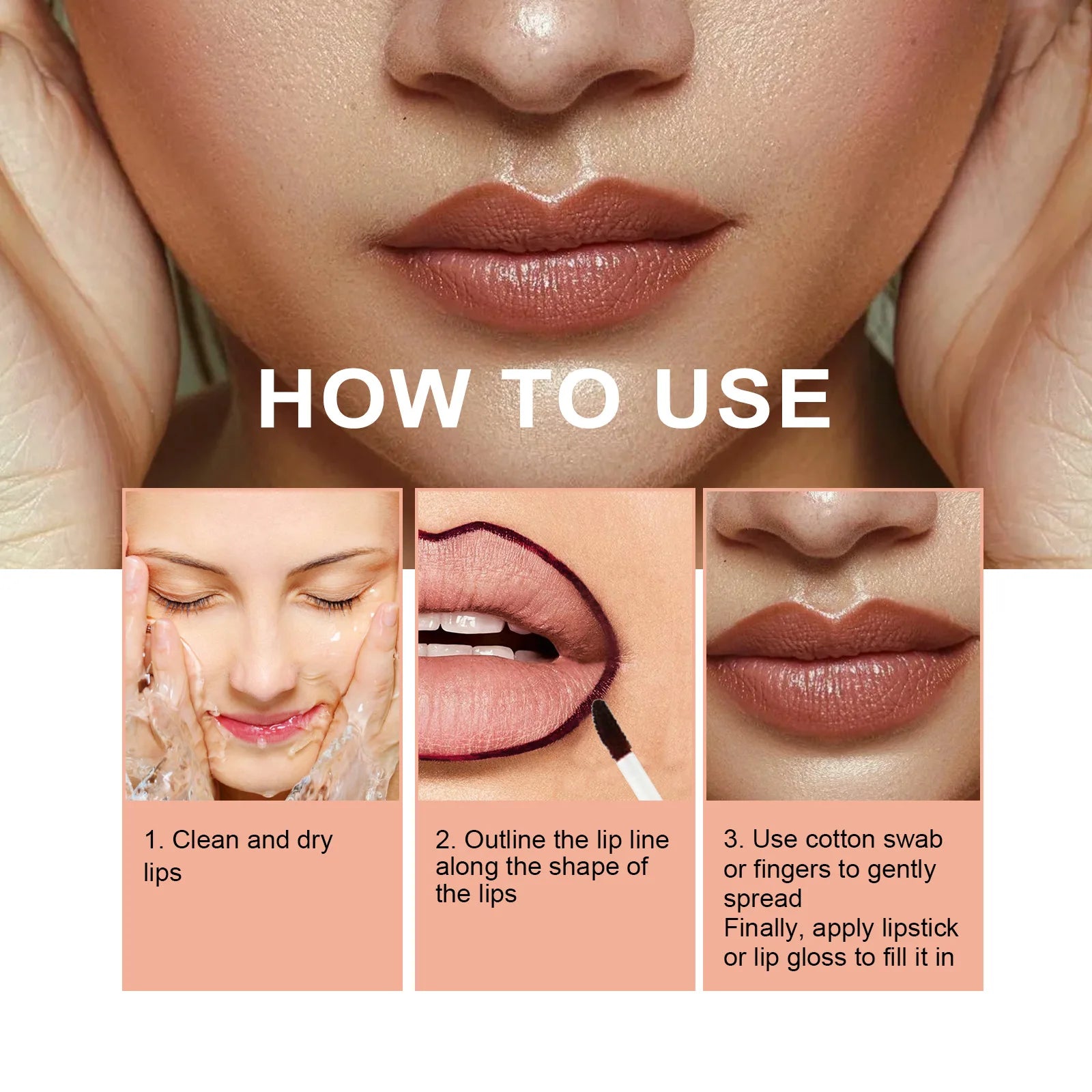 Eelhoe 5ml Peel Off Lip Liner Pen Waterproof Long Lasting Plump Lip Matte Velvet Gloss Nourish Sexy Contour Lips Make Up Pencil