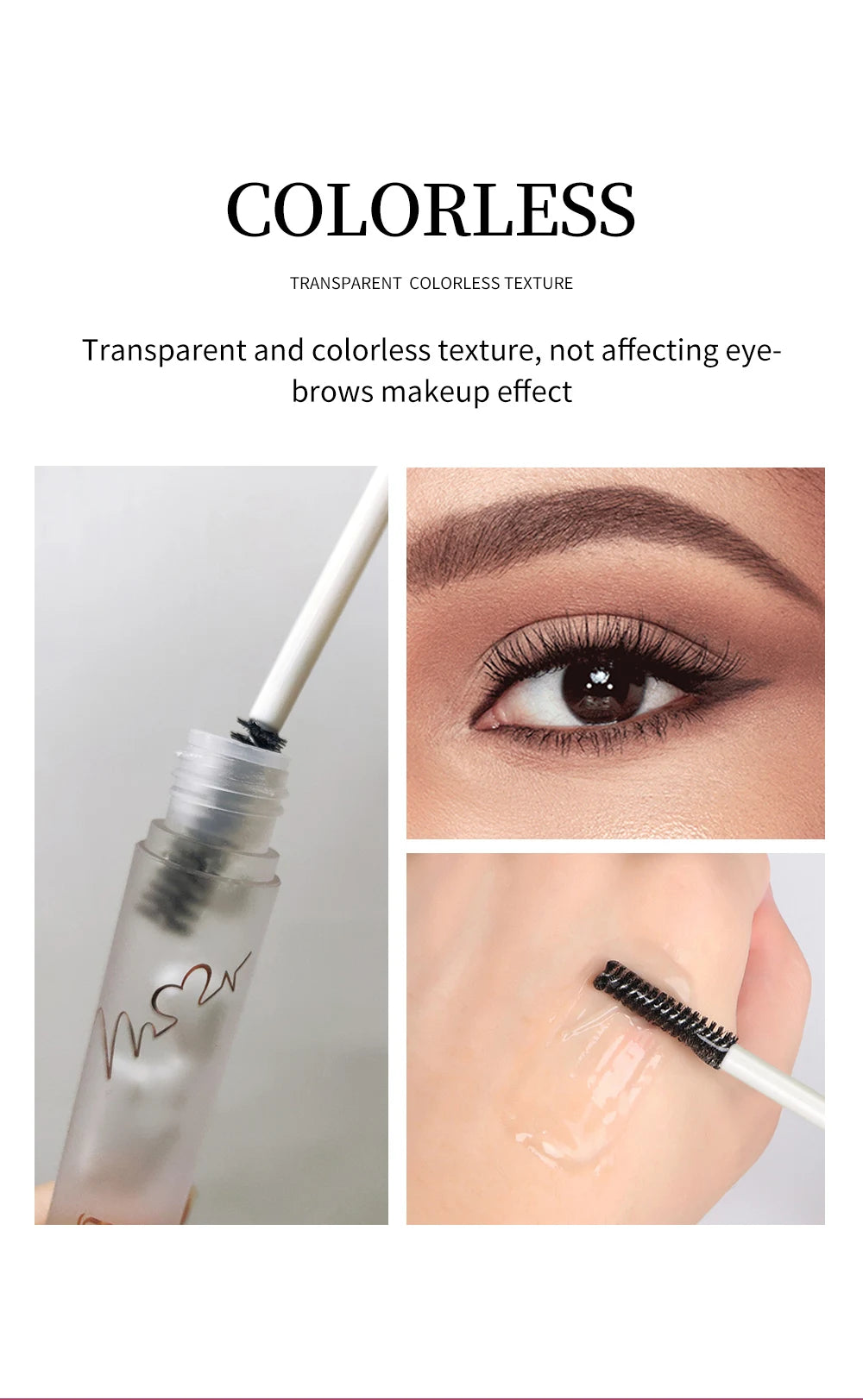 QIBEST Eyebrow gel Transparent Brows Wax Waterproof Long-Lasting With 3D Brush Brow Styling Soap For Eyebrows Women's Cosmetics