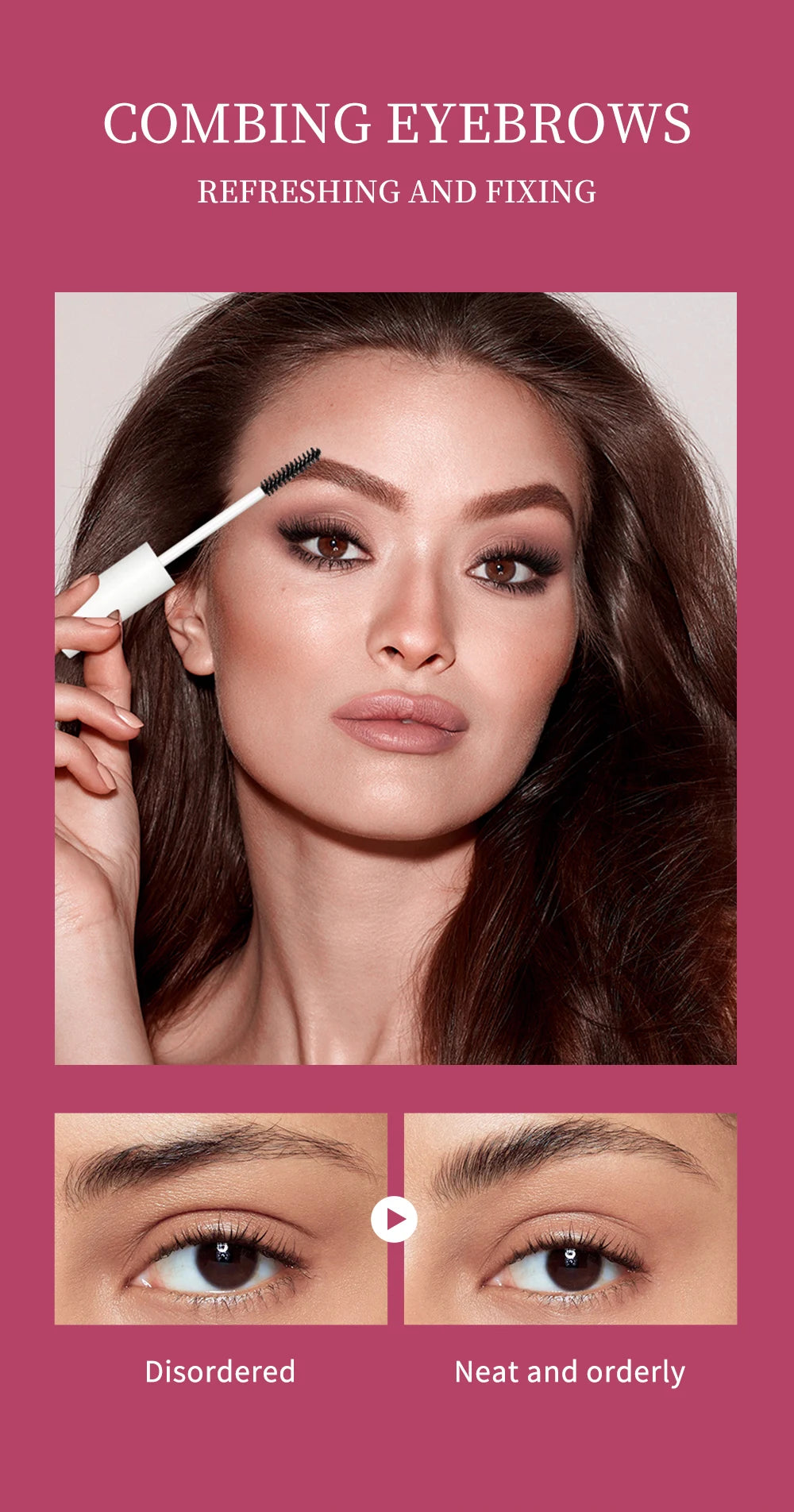 QIBEST Eyebrow gel Transparent Brows Wax Waterproof Long-Lasting With 3D Brush Brow Styling Soap For Eyebrows Women's Cosmetics
