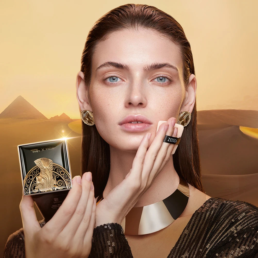 ZEESEA xThe British Musem Eygpt Collection 3 Colors Makeup Face Powder Oil Control Long Lasting Pressed Powder Contour Concealer