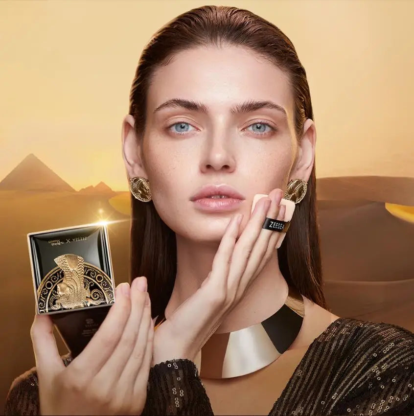 ZEESEA xThe British Musem Eygpt Collection 3 Colors Makeup Face Powder Oil Control Long Lasting Pressed Powder Contour Concealer
