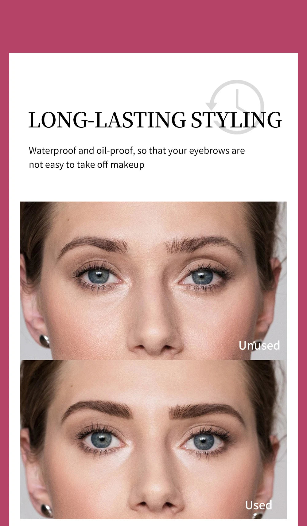 QIBEST Eyebrow gel Transparent Brows Wax Waterproof Long-Lasting With 3D Brush Brow Styling Soap For Eyebrows Women's Cosmetics