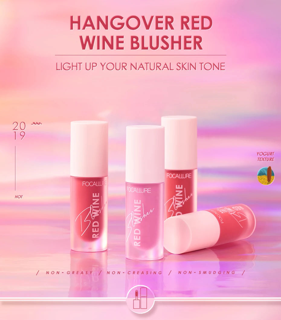 FOCALLURE Face Liquid Blusher Natural Looking Matte Cheek Blush Cream Make Up FA89