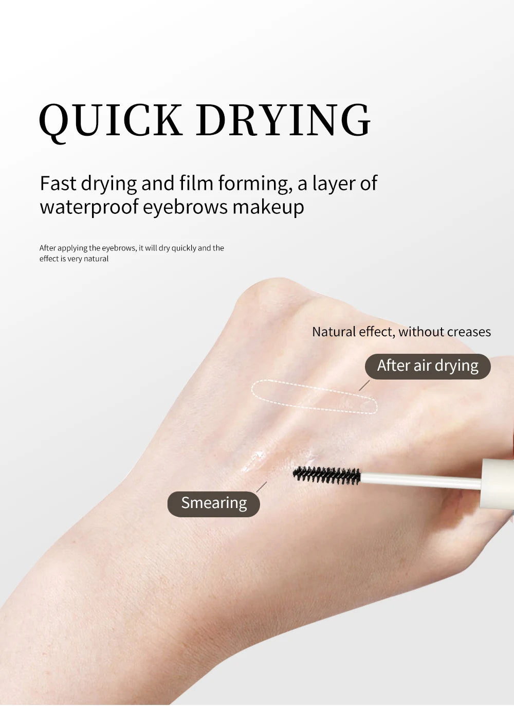 QIBEST Eyebrow gel Transparent Brows Wax Waterproof Long-Lasting With 3D Brush Brow Styling Soap For Eyebrows Women's Cosmetics