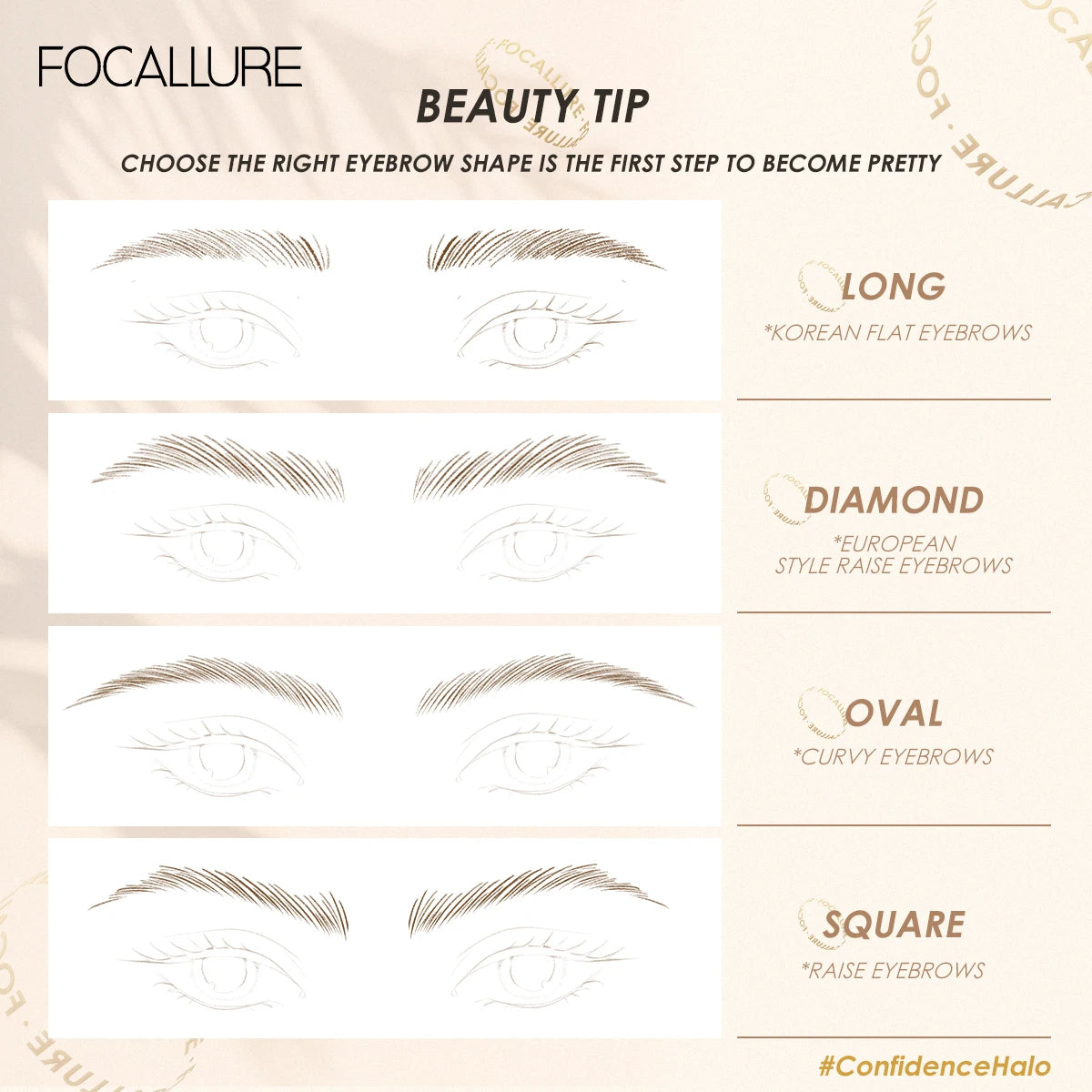 FOCALLURE Eyebrow Pencil Sliding Design Soft Pencil Tip Ultra Fine Eye Brow Pen Super Waterproof Natural Eye Makeup Cosmetics