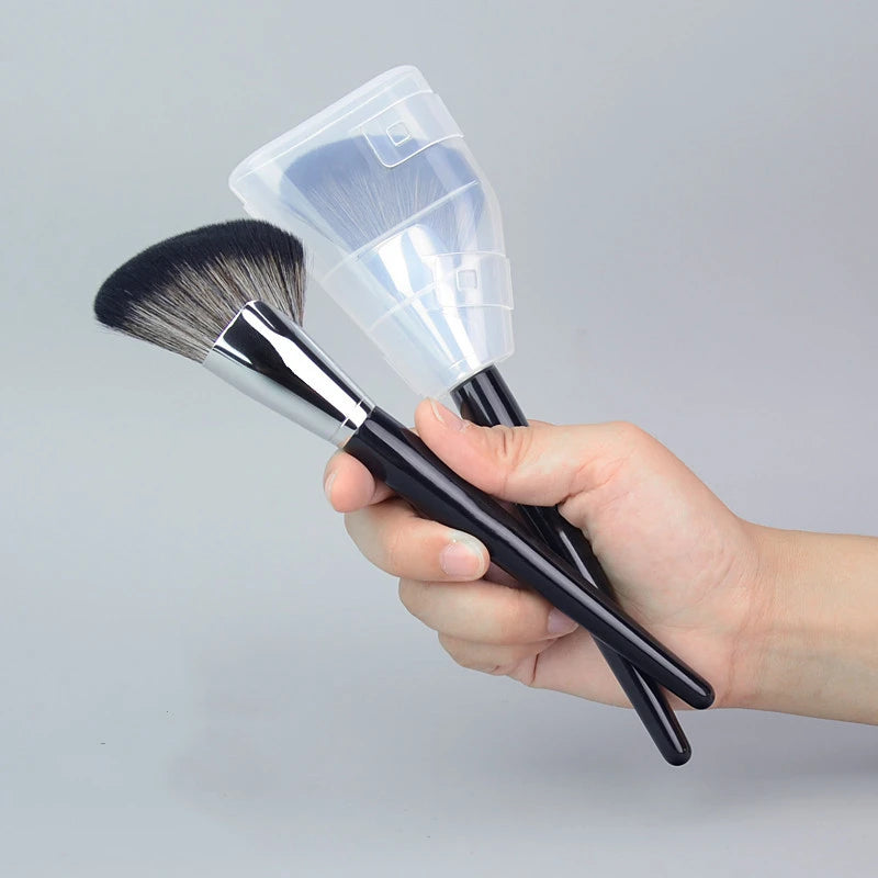 LOYBJ Face Contour Makeup Brushes Fan-shaped Professional Powder Blush Highlighter Bronzer V Face Silhouette Cosmetic Brush Tool