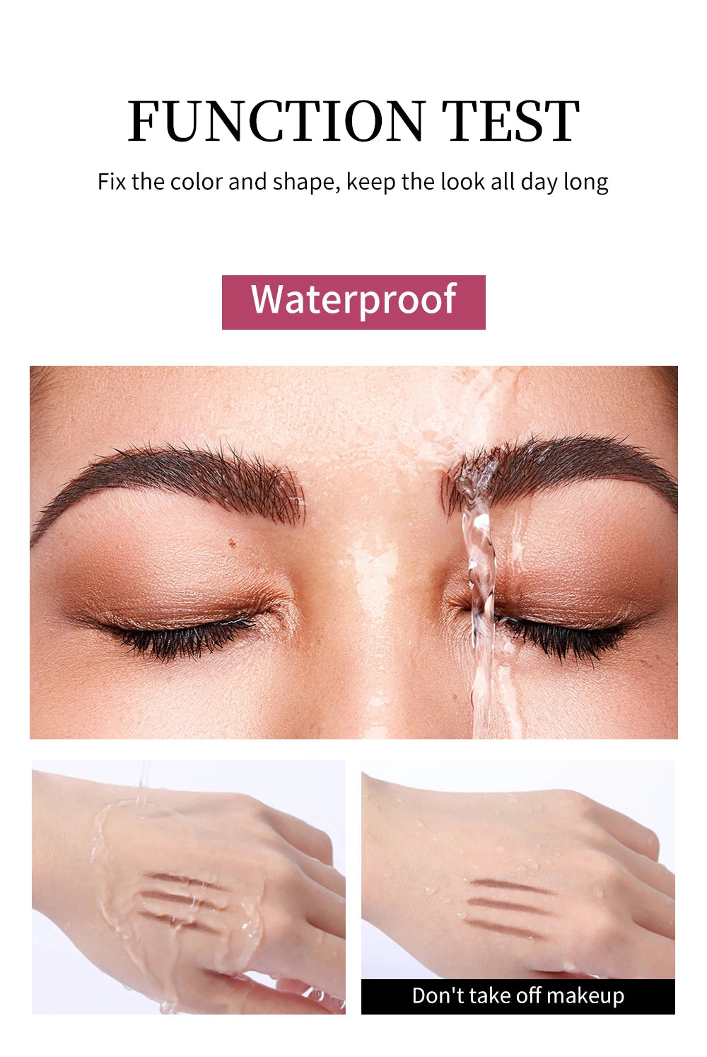 QIBEST Eyebrow gel Transparent Brows Wax Waterproof Long-Lasting With 3D Brush Brow Styling Soap For Eyebrows Women's Cosmetics