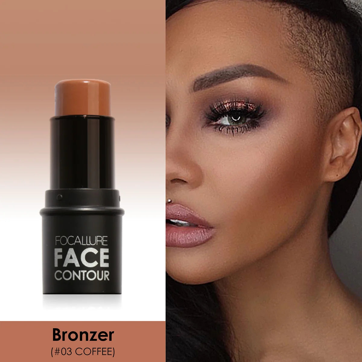 Wholesale FOCALLURE Bronzer Highlighter Stick Waterproof Body Face Contour Corrector Illuminator Cream For Women's Makeup