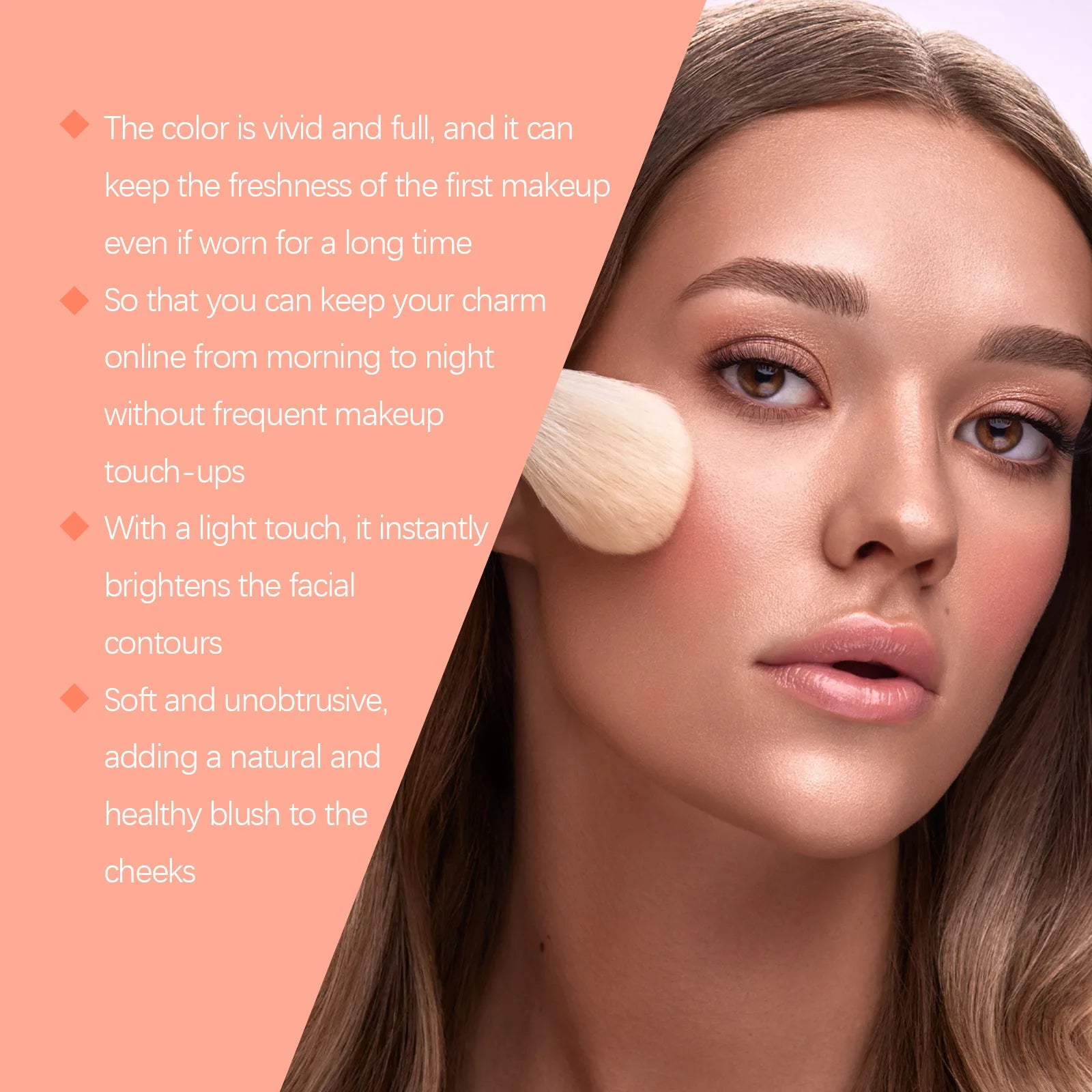 EELHOE Orange Butter Blush Cream Long Lasting Facial Moisturizing Brighten Natural Face Rouge Blusher Contour Makeup Product