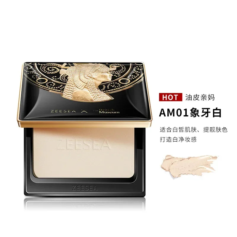 ZEESEA Compact Foundation Powder Natural Light Coverage Matte Soft Waterproof Oil Control Setting Powder