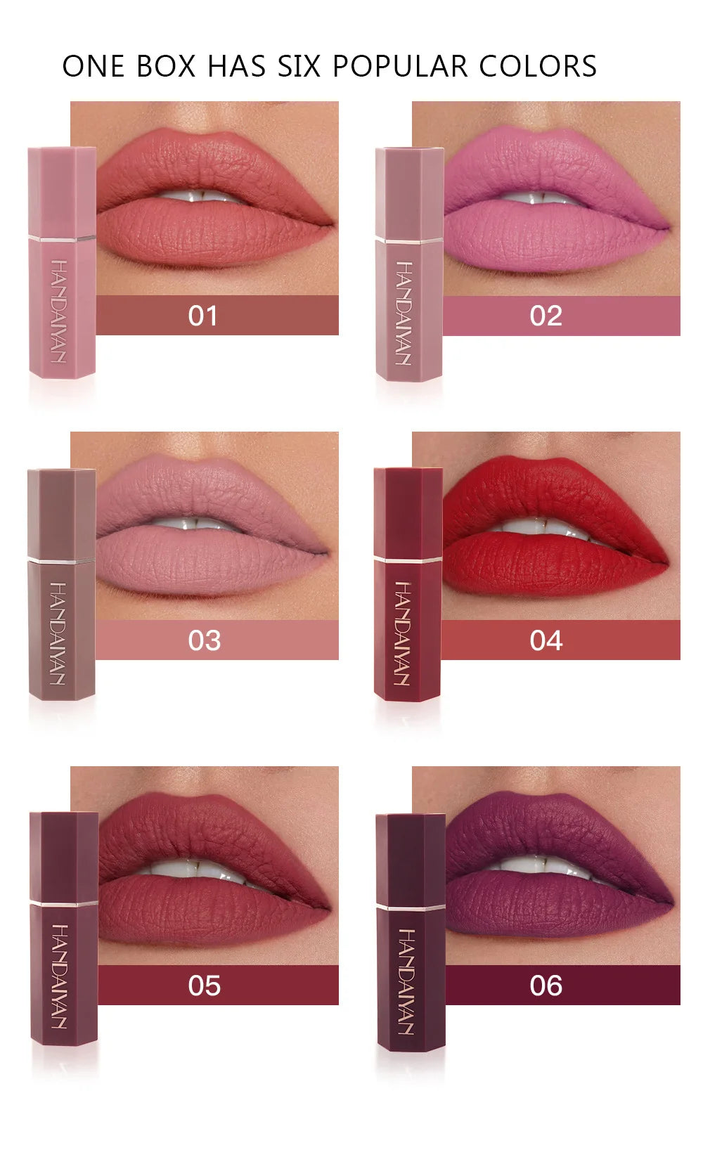 Nude Matte Lipstick Velvet Lipsticks Waterproof Long Lasting Non-stick Cup Lip Stick Not Fading Sexy Red Pink Makeup Cosmetics