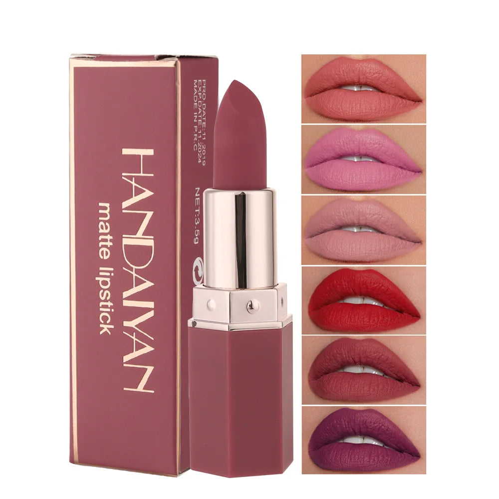 Nude Matte Lipstick Velvet Lipsticks Waterproof Long Lasting Non-stick Cup Lip Stick Not Fading Sexy Red Pink Makeup Cosmetics