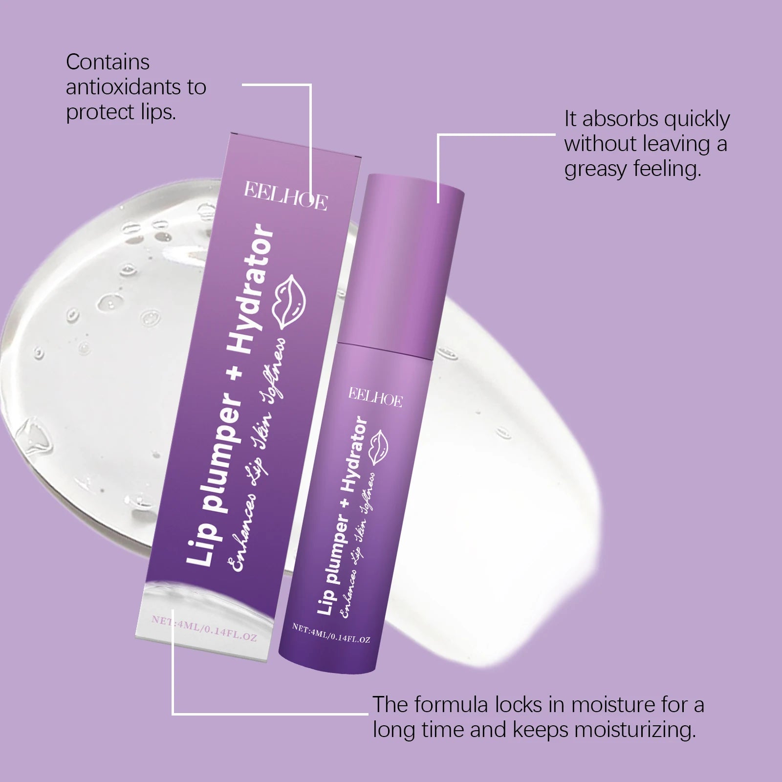EELHOE Moisturizing Lip Balm Colorless Nourishing Anti-dryness Anti-Cracking lipstick Gloss More Shiny Exfoliating Easy Lip Care