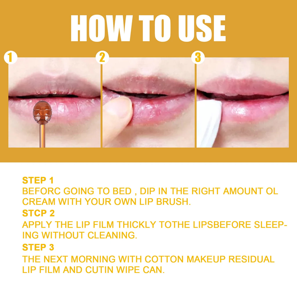 Honey Moisturizing Lip Balm Lip Mask Deep Maintenance Saving Cracking Prevent Dry Lip Care Long-Lasting Female Makeup Product