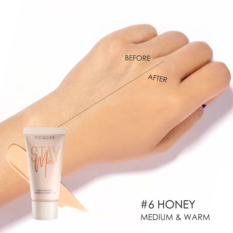 Wholesale FOCALLURE Waterproof Liquid Foundation Cream Full Coverage Oil-control Long-lasting Face Concealer Base Cosmetics