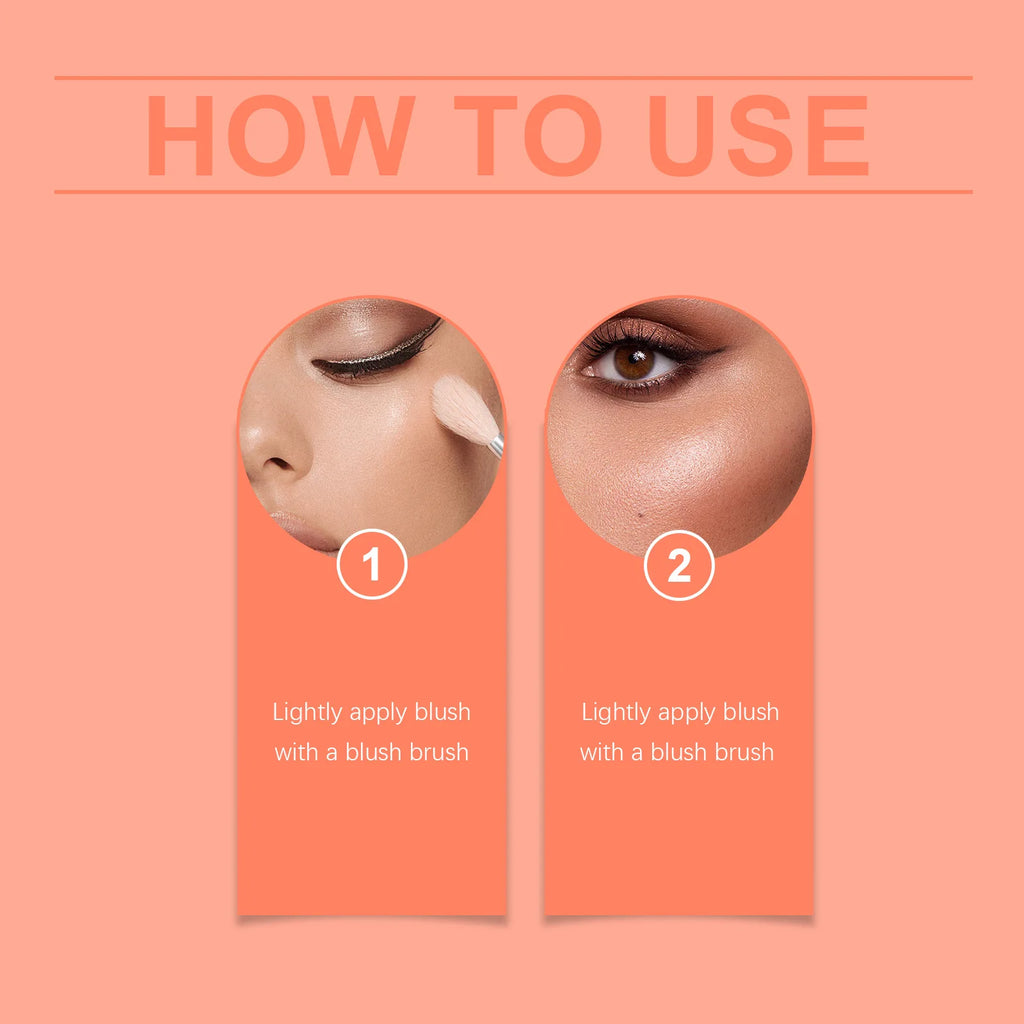 EELHOE Orange Butter Blush Cream Long Lasting Facial Moisturizing Brighten Natural Face Rouge Blusher Contour Makeup Product