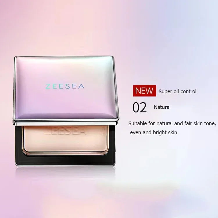 ZEESEA Compact Foundation Powder Natural Light Coverage Matte Soft Waterproof Oil Control Setting Powder