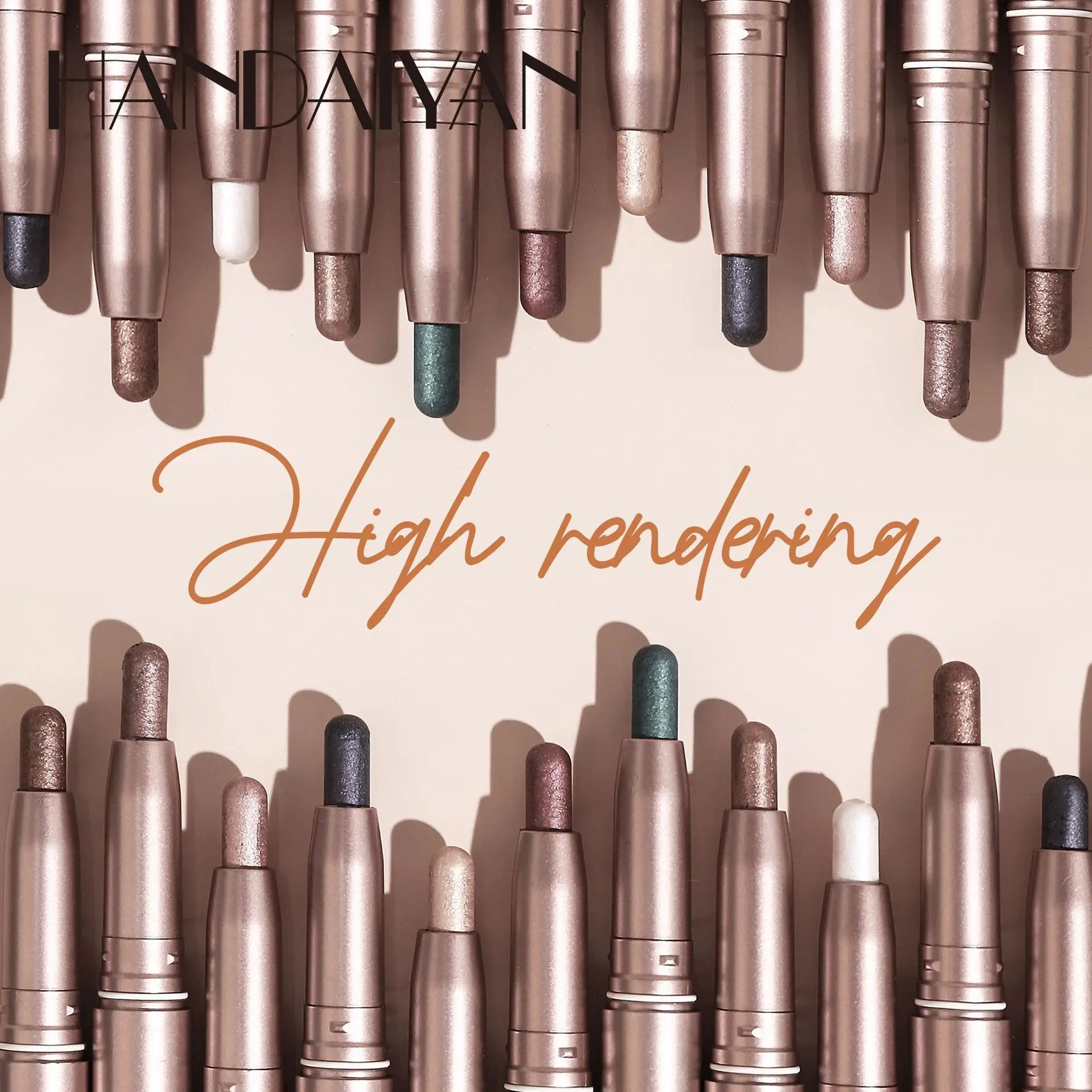 Double-head Eyeshadow Stick Diamond Shimmer Highlighter Pencil Pearl Pigment Long Lasting Cream Eye Shadow Matte Brush Pen