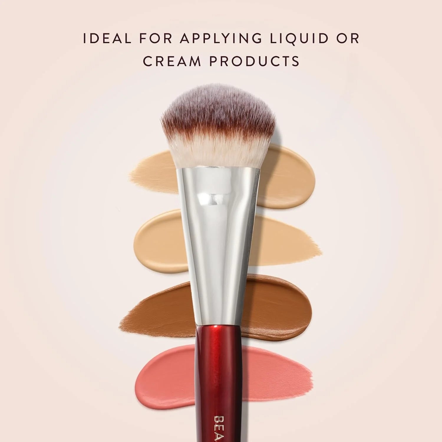 Mini CONTOURED FOUNDATION Brush 109 Makeup Brush Face Brush for Liquid or Cream Foundations Bronzer Blush Highlighter