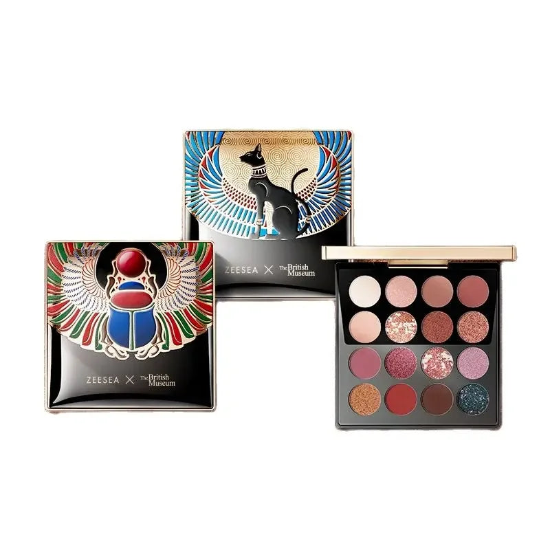 ZEESEA Eyeshadow Palette Cute 16 shades Anderson Cat Eye Shadow Glitter Matte Waterproof Cleopatra Professional Makeup