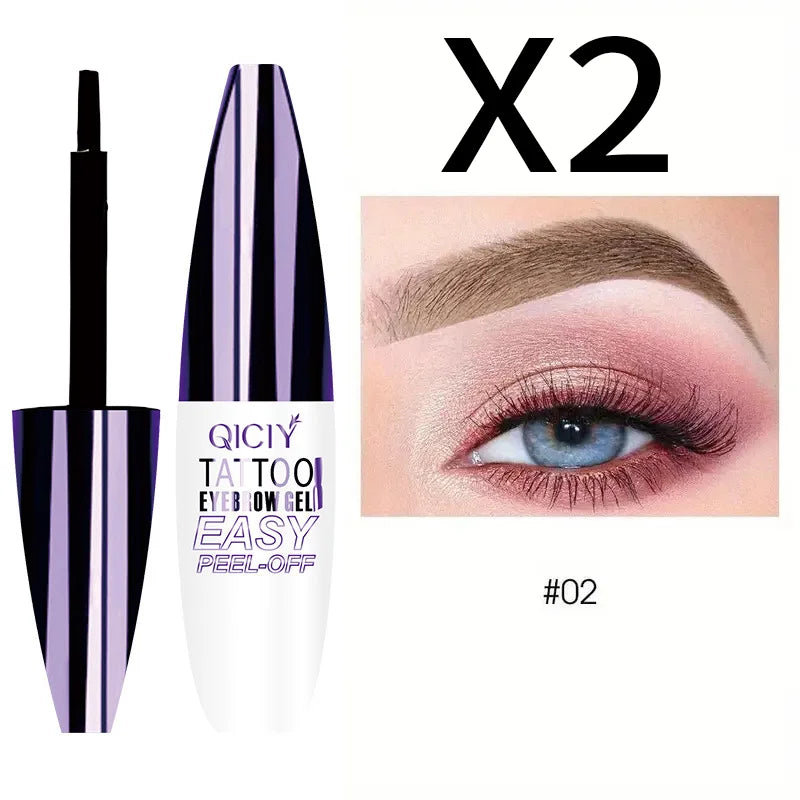 Easy Peel Off Eyebrow Gel Cream 3 Days Tattoo Types Long-Lasting Smudge-Proof Sweat Resistant Waterproof Cosmetics