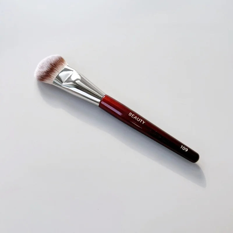Mini CONTOURED FOUNDATION Brush 109 Makeup Brush Face Brush for Liquid or Cream Foundations Bronzer Blush Highlighter