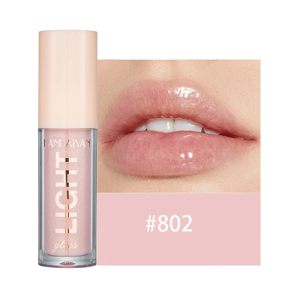 Handaiyan Lip Gloss Sexy Plump Glitter Crystal Jelly Red Nude Lipstick Liquid Waterproof Moisturize Oil Lipgloss Makeup