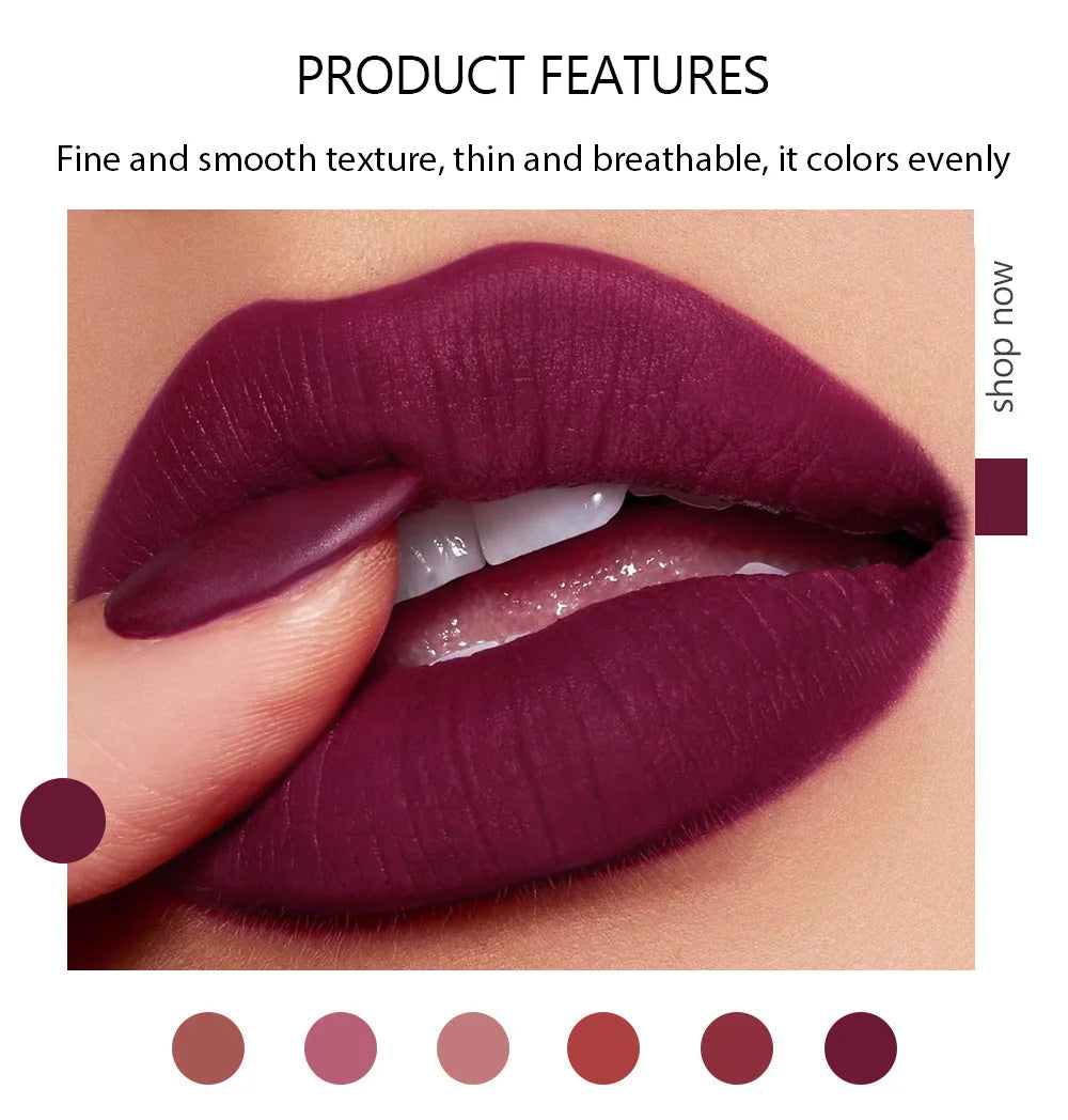 Nude Matte Lipstick Velvet Lipsticks Waterproof Long Lasting Non-stick Cup Lip Stick Not Fading Sexy Red Pink Makeup Cosmetics
