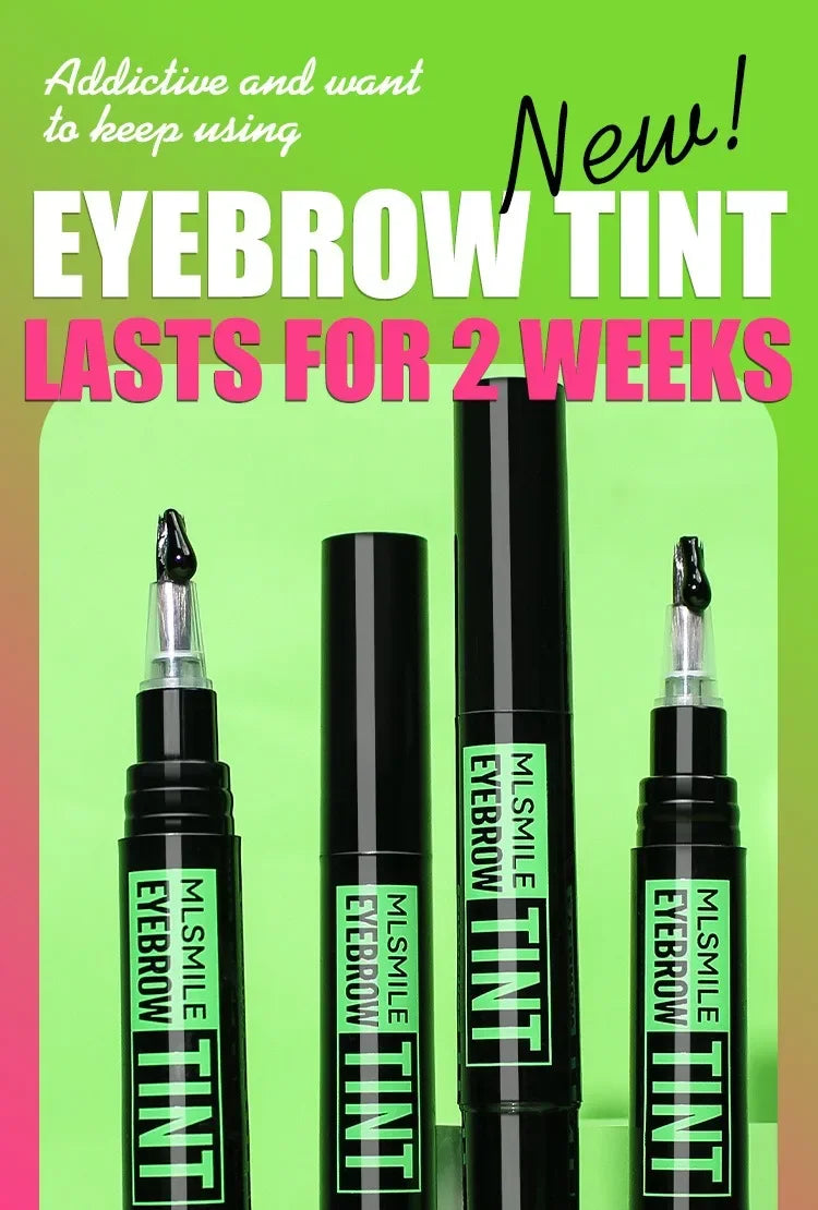 Dye Eyebrow Gel Set Semi-Permanent Lasting Eyebrow Tattoo Tint Pencil Makeup Waterproof Paint Brow Cream with Brow Cards Brushes