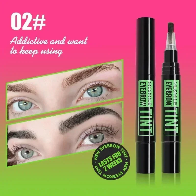 Dye Eyebrow Gel Set Semi-Permanent Lasting Eyebrow Tattoo Tint Pencil Makeup Waterproof Paint Brow Cream with Brow Cards Brushes