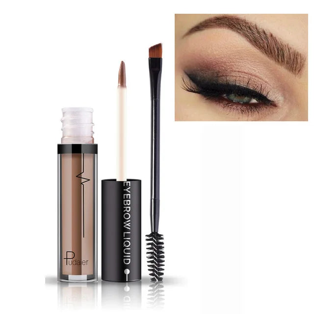 Pudaier 1 Set Eyebrow Makeup Gel Women Eyes Makeup Matte Eye Brow Cream Tattoo Makeup Cosmetics Brows Enhancer With Brush Pencil