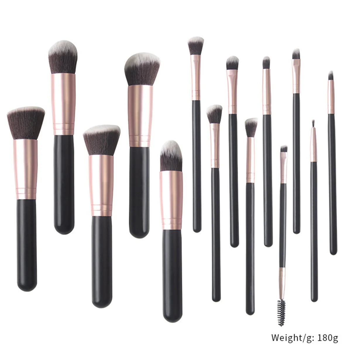 14Pcs Makeup Brush Set for Beginners Soft Bristle Powder Brush Blush Eye Shadow Beauty Tools, Buy 14pcs Brush Get 1 Free Sponge