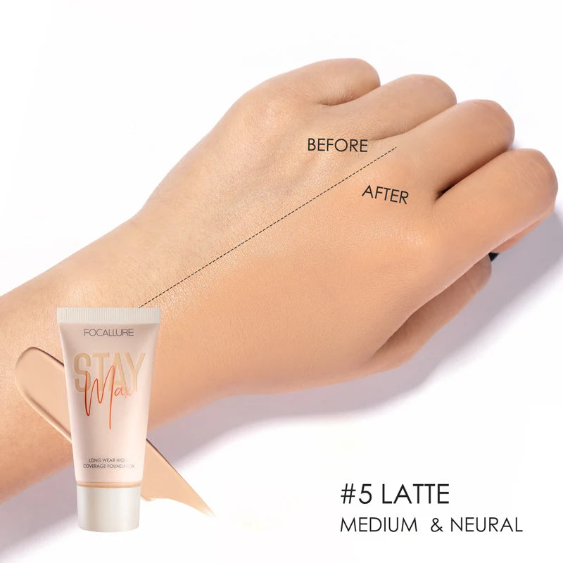 Wholesale FOCALLURE Waterproof Liquid Foundation Cream Full Coverage Oil-control Long-lasting Face Concealer Base Cosmetics