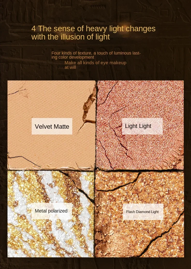 ZEESEA Eyeshadow Palette Cute 16 shades Anderson Cat Eye Shadow Glitter Matte Waterproof Cleopatra Professional Makeup