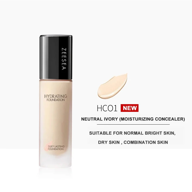 ZEESEA Liquid Foundation Concealer Primer Moisturizing Oil Control LongLasting Full Coverage Natural Dry Oliy Skin 30g