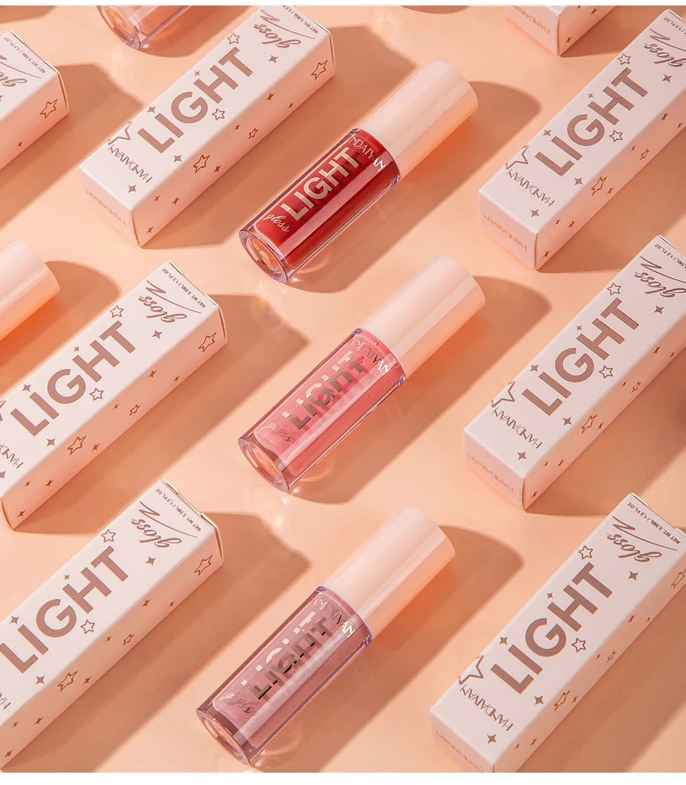 Handaiyan Lip Gloss Sexy Plump Glitter Crystal Jelly Red Nude Lipstick Liquid Waterproof Moisturize Oil Lipgloss Makeup